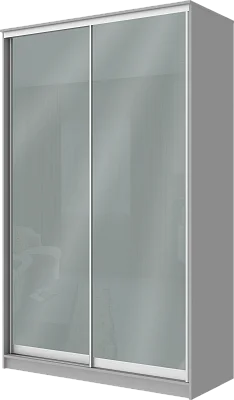 картинка 2-х дверный шкаф купе с цветной пленкой Средне-Серый №074 2300 1200 620 от магазина КУПИ КУПЕ